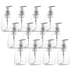 Tebery 12 Unidades dispensadores de jabón en Espuma Pump-Bottles para jabón líquido, 250 ml, Uso con Castilla Jabón, DIY…