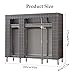 Rieort Large Closet All Steel Frame Clothes Closet with Thicken Cloth Cover Portable Wardrobe Closet Fashion Closets for Bedroom
