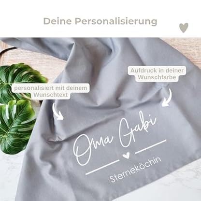Geschenk Geschirrtuch personalisiert | Geschenkidee mit Namen | Geschirrhandtuch Baumwolle als Geschenk Oma, Mama, Freundin | aus der Küche oder zum Einzug – Bild 4