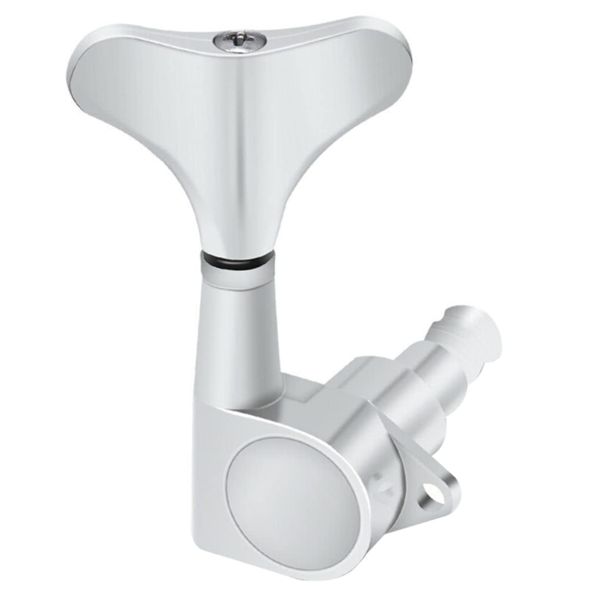 Kisangel 2r2l Silver Bass Guitar Tuning Pegs Tuning Heads for Bass Guitar Parts 1 Set Easy Installati