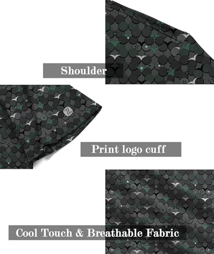 ZITY Men\'s Golf Shirts Short Sleeve Moisture Wicking Performance Print Patterns Casual Collared Golf Polo Shirt for Men Blackish Green - Thumbnail 5