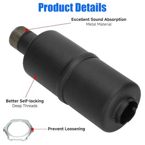 Image of YOXUFA Exhaust Header Pipe Muffler Replacement for Predator 212 196cc 224cc 6.5hp Coleman CT200U CT200U-EX BT200X Baja Warrior MB200 GX160 GX200 Hammerhead Mini Bike Go Kart Part with Heat Shield Tape