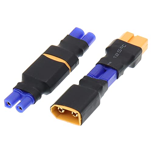Adaptador XT60 a EC2 para conectar baterías LiPo sin soldar cables de variador 6