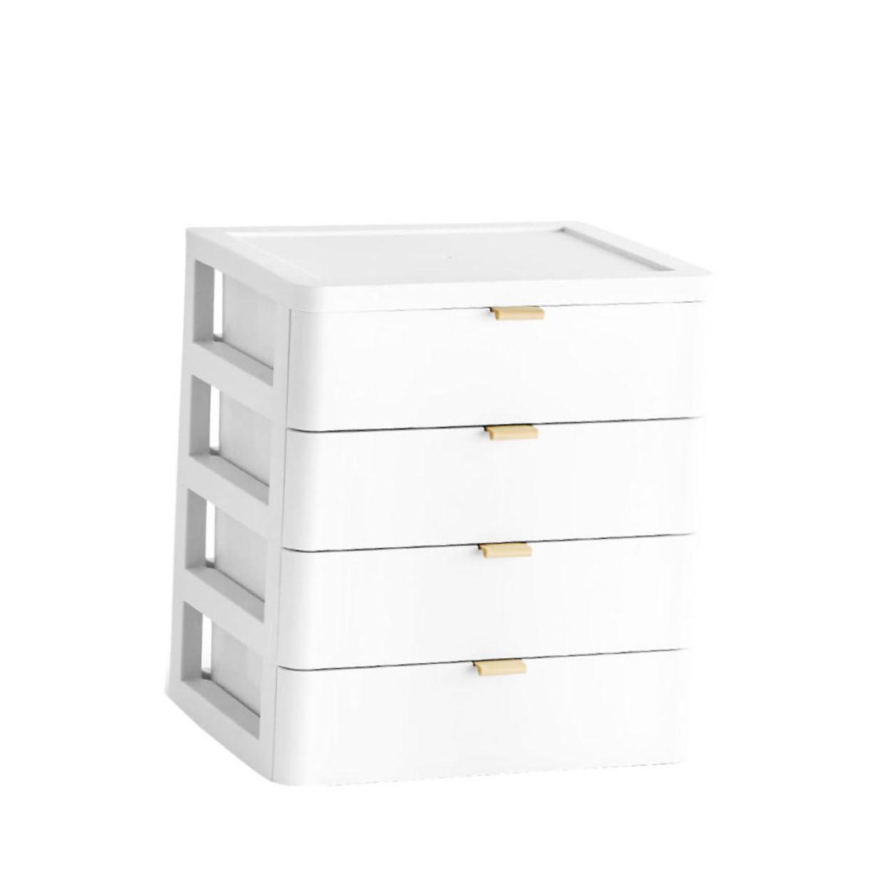 Boîte de Rangement à Tiroirs Multi-couches pour Cosmétiques en Pp Blanc