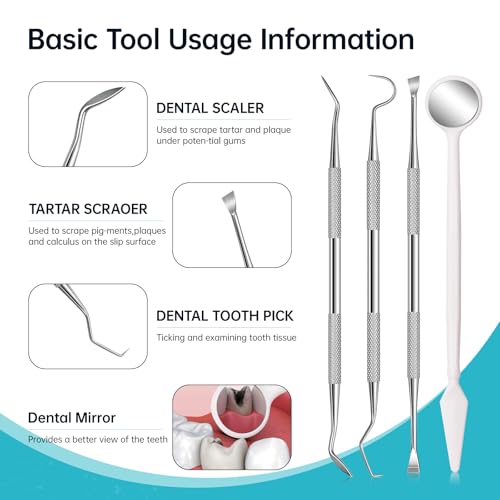 Image of Sonic Tooth Cleaner for Dogs,Dog Dental Tools to Remove Plaque and Tartar,Dog Teeth Cleaning Kit 5 Clean Options Available with LED Light - Black