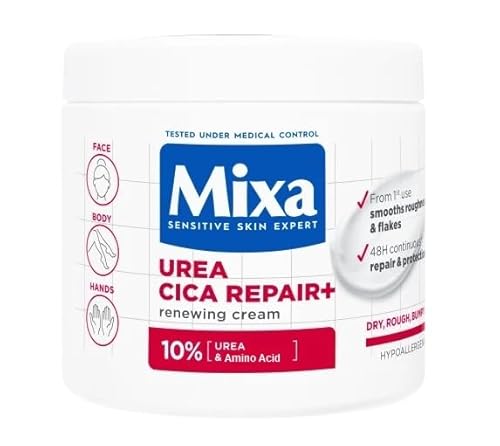 Mixa Urea Cica Repair Body Cream 400ml – With 10% Urea, Shea Butter & Amino Acids – For Very Dry Skin