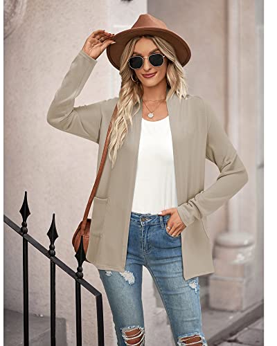 Image of ULTRANICE Cardigan Sweaters Womens Fashion 2025 Spring Lightweight Long Sleeve Casual Tops Clothes Outfits with Pockets