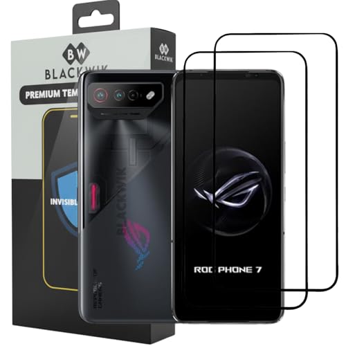 Image of Blackwik Tempered Glass Screen Protector for Asus ROG 7 with Edge-To-Edge Protector Coverage | Easy Installation Kit (Black) (Pack Of 2)