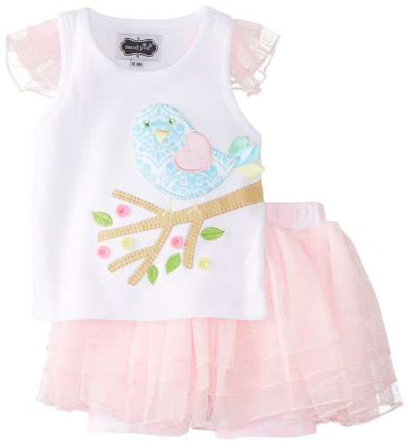 Mud Pie Little Girls' Little Chick Skirt Set