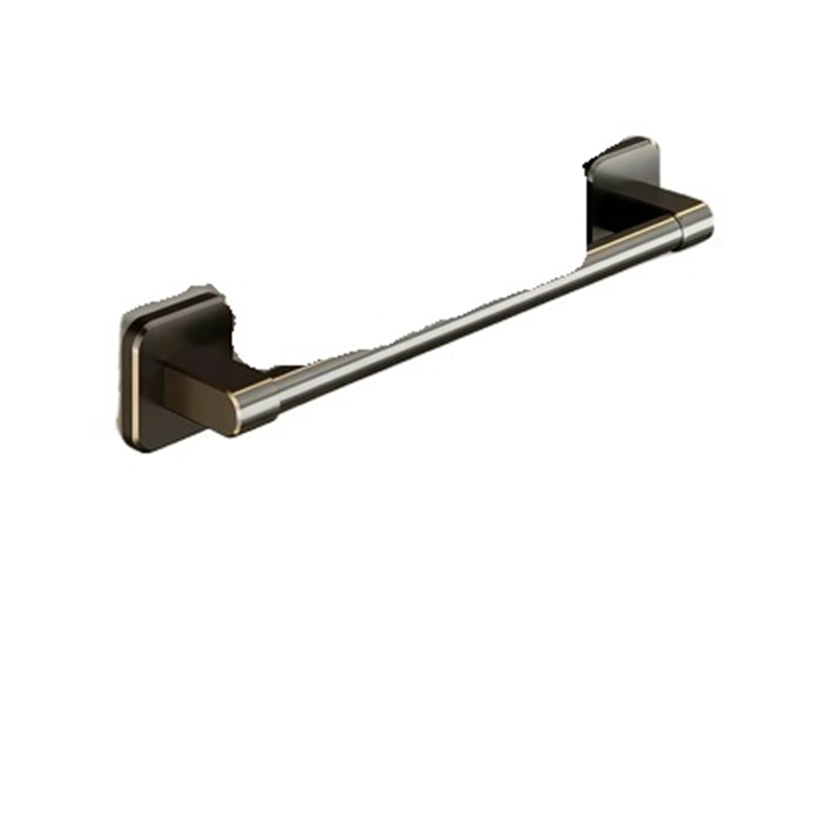 1pc Non Perforated Suction Cup Wall Mounted Towel Rack Bathroom Storage Horizontal Bar(Black 50cm)