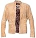 Morocco Daniel Craig Blouson Beige Suede Real Leather Jacket (XL)