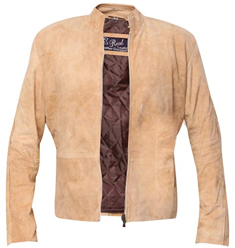 Morocco Daniel Craig Blouson Fawn Suede Leather Jacket3