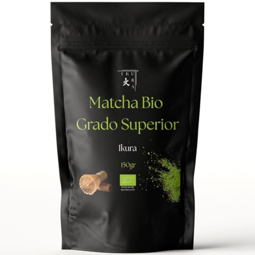 Té Matcha Premium Ikura Bio 100% Ecológico Puro en Polvo | 150g | Matcha Premium – Energía Natural, Antioxidantes – Matcha Tea para Latte, Té y Recetas