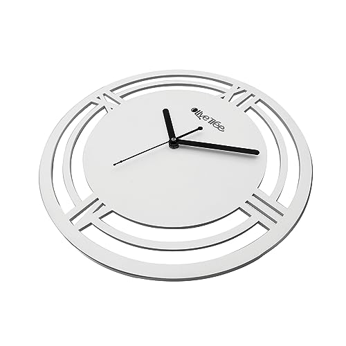 Image of Olive Tree Wooden Designer Non- Ticking Silent Wall Clock for Home | Wooden Wall Clock for Living Room Bedroom | Designer Wooden Stylish Clocks for Home /Wall Dcor - 1015