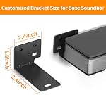tiebutie Soundbar Wall Mount for Bose WB-300 SoundTouch 300 Sound Bar 300/500/550/600/700/900/950 Smart Ultra Bracket with Hardware Kit, Sound Bar Mount for Bose Soundbar Mounting Bracket Under TV