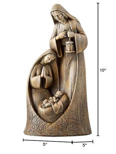 Figura de la Sagrada Familia en resina de 10 pulgadas miniatura 3