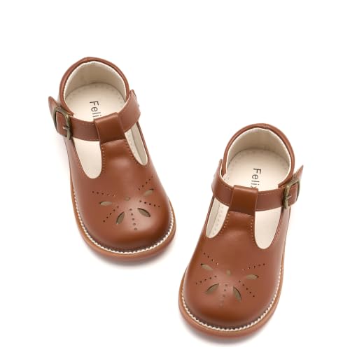Image of Felix & Flora Toddler Little Girl Princess Dress Shoes-Mary Jane Flats for Girl Party School Shoes