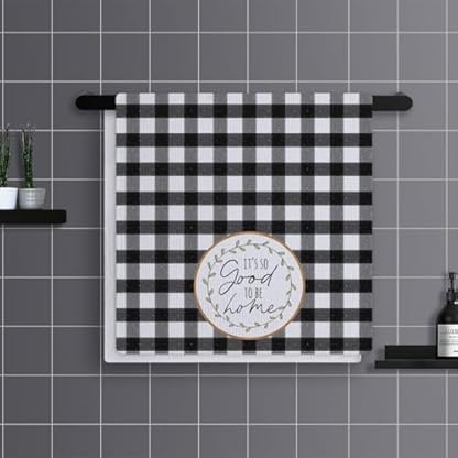 Geschirrtücher Elegantes Schwarz Weiß Handtücher Waffeltücher Küchentücher Geschirrhandtücher Saugfähige Trockentücher Küche Multi-Purpose Abtrockentücher Küche Handtuchset 4 Stück (40x60cm)