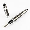 Jinhao Luxury 750 fountain pen with black and silver lattice shape