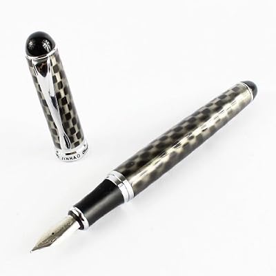Jinhao Luxury 750 fountain pen with black and silver lattice shape
