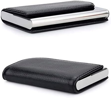 PU Leather Business Card Holder Protable Bank Credit Case for Women Travel Aluminum Wallet