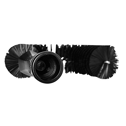 Image of Vikan 53729 Hook Brush - 14.17-Inch Curved BPA-Free Pipe, Tube, and Gutter Cleaner, Compatible with Vikan Extension Poles, Black