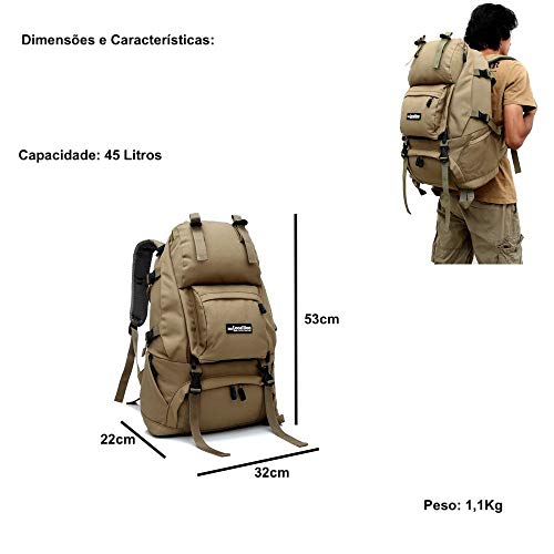Mochila Esportiva Camping Viagem 45 Litros