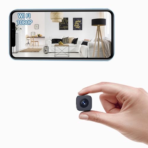 PVZLEXN Telecamera Camera Mini Fili 1080P Wifi Videocamera Registrazione Interno Con Audio da Interno Visione di Movimento