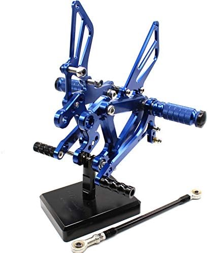 Krace Motorcycle Rearsets Foot Pegs Rear Set Footrests Brake Shift Pedals Fully Adjustable Foot Boards Fit For Kawasaki Ninja ZX6R ZX636 2003 2004