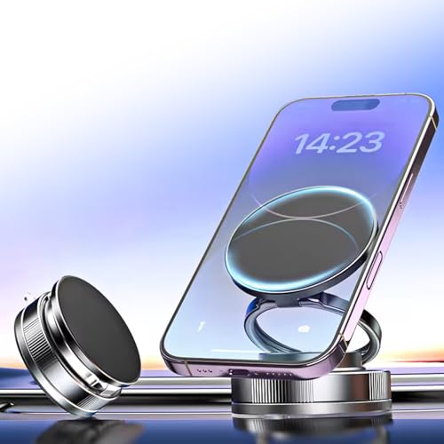 powerland Vakuum Magnetischer Handyhalterung Auto Saugnapf, 360° Drehbare & Faltbare Autotelefonhalterung mit für Auto/Fitnessstudio/Spiegel/Schreibtisch/Jede Glatte Oberfläche