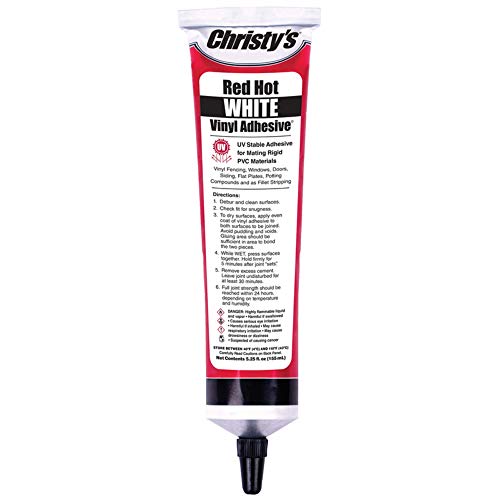 Christy s Red Hot Vinyl Adhesive, White, 5.25 oz Tube