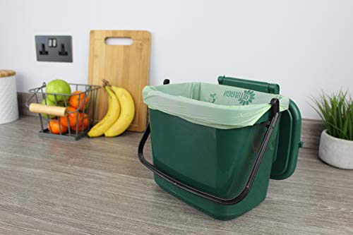 6 Litre x 150 All-Green Compostable Kitchen Caddy Liners - Food Waste Bin Liners - EN 13432-6L Bags