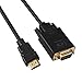 Produktbild PremiumCord HDMI zu VGA Kabel mit Konverter, Auflösung Full HD 1080p 60Hz, vergoldete Anschlüsse, Farbe schwarz, Kabellänge 2m