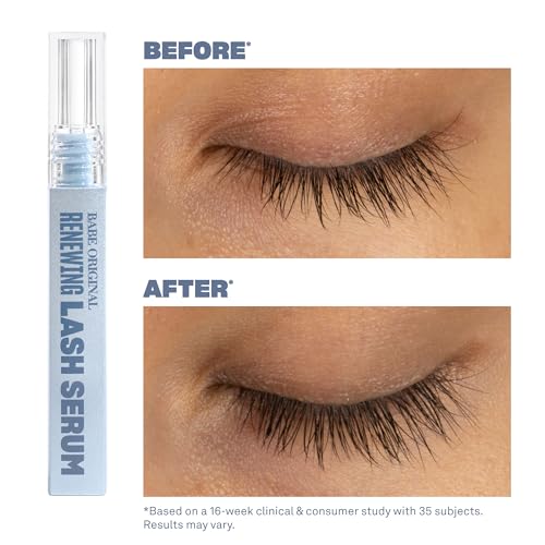 BABE ORIGINAL Renewing Lash Serum – Peptide-Infused Eyelash Serum for Fuller, Longer-Looking Natural Lashes, Lash Enhancing Treatment with Nourishing Botanicals, Vegan & Cruelty-Free Gentle