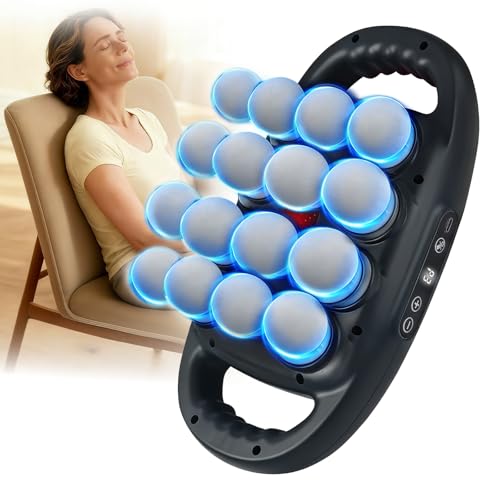 grnpeak 16 Head Massage Gun, Deep Tissue Percussion Massager with 9 Intensity Levels for Neck, Back, Shoulders, Legs Pain Relief & Recovery
