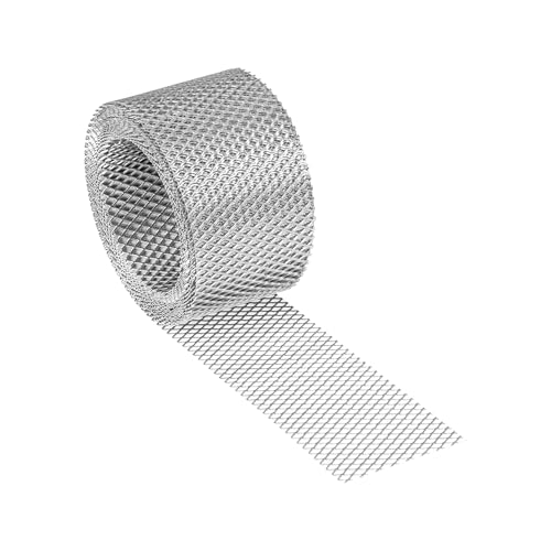 PAROTEC Traufgitter Aluminium 50 mm x 5 m – Lüftungsgitter & Insektenschutzgitter fürs Dach mit Lüftungsband 5m – Vogelschutz für Dachtraufe