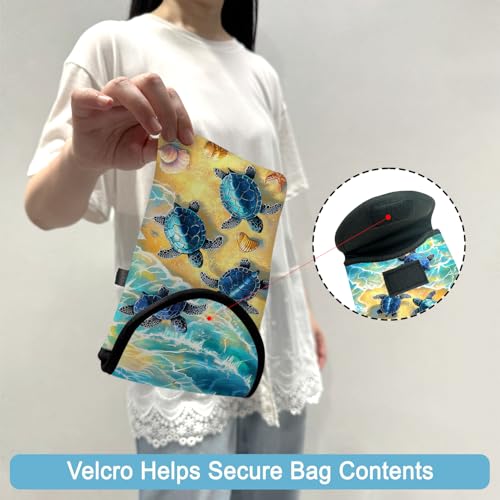 Image of Neoprene Cell Phone Sleeve Pouch Case Bag with Crossbody Strap Neck Lanyard for Women 7.5 X 4.3 in Turtle