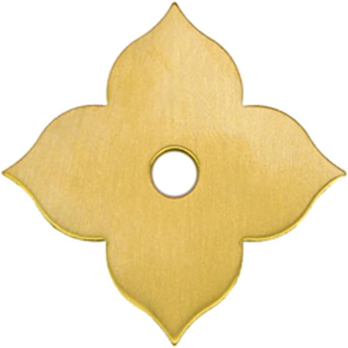 Tiazza 10Pcs Clover Brass Backplate Washers Classical Furniture Decoration Gasket Hardware Accessories (Brass) - 1.2"