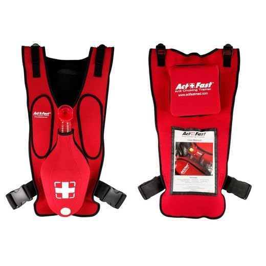 Act-Fast Erstickungs-Rettungsgerät Notfallausrüstung für Erwachsene– mit Backshot Rettungsdienstzubehör verstellbare Trainingsweste für Schülerunterricht ideal für Erste-Hilfe-Lernen