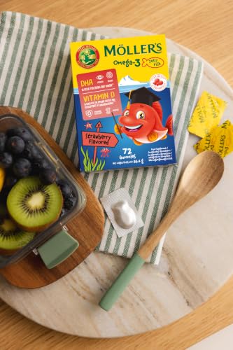 Möller's Omega 3 Kapseln für Kinder | Natürliche Omega 3 Fischtran mit Erdbeergeschmack | Mit DHA und EPA | Leicht zu kauen | Ohne Gluten… – Ansicht 6
