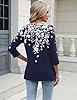 Zeagoo 3/4 Sleeve Blouse V Neck Casual Tops Spring... #3