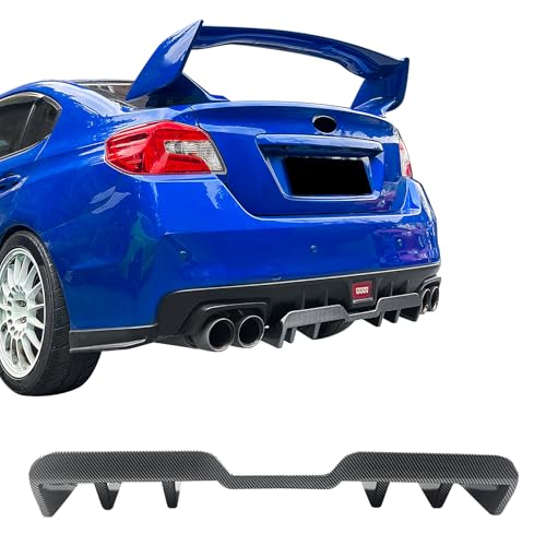 2022 Subaru WRX Rear Under Diffuser 6 Fit 2015-2021 Subaru WRX & WRX STI Rear Bumper Lip Carbon Fiber Print