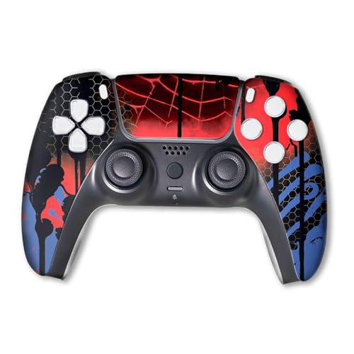 Image of Web Slingeer Custom PS-5 Controller Wireless compatible with Play-Station 5 Console by BCB Controllers | Proudly Customized in USA with Permanent HYDRO-DIP Printing (NOT JUST A SKIN)