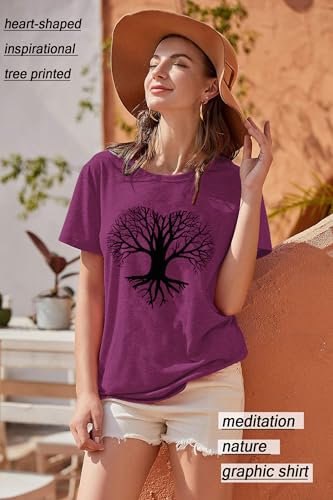 Funny Graphic Women Skinny Pine Tree Shirt Summer Hiking Camping Athletic Tees Nature Casual Comfy Clothes