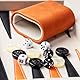Backgammon-Sets für Erwachsene, klassisches Brettspiel mit faltbarem Leder-Backgammonetui, tragbares Reise-Backgammon-Set, inklusive 30 künstlichen Horn-Checkern (Orange)