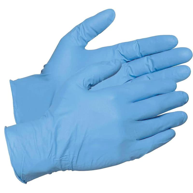 Cordova 4095T Nitri-Cor Silver Nitrile Industrial/Food Service Grade Gloves, Powder Free, 3.5-mil Palm Thickness, Medium, Box of 100