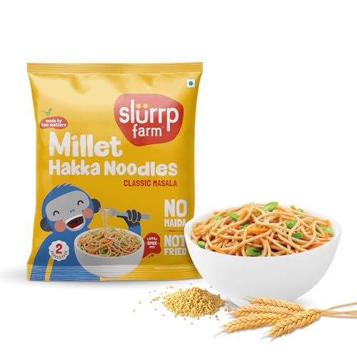 Image of Slurrp Farm No Maida Millet Hakka Noodles | Classic Masala | Perfect for Tiffins | Mealtime Favourite | Serves 2 (96 gms)