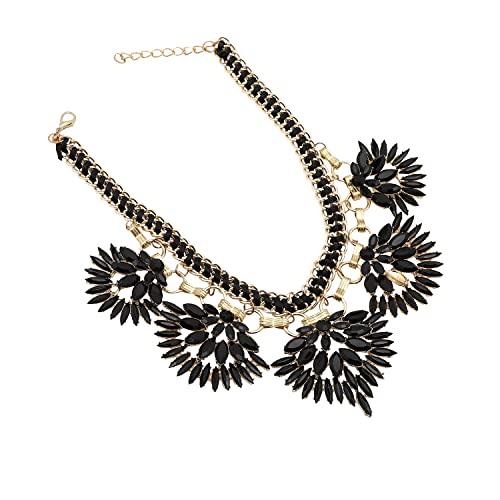 Image of SOHI Contemporary Necklace for Women and Girls, Necklace with Chain detailing for women, Statement jewellery, Fashion Jewellery for women, Imitation, ladies