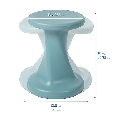 Image of ECR4Kids Twist Active Wobble Stool, 18in Seat Height, Classroom Furniture, Powder Blue