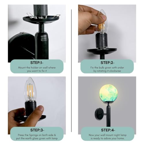 Image of SINOMAN Metal Wall Light For Living Room Modern /Wall Lamps For Bedroom /For Living Room /Wall Lights For Home Decoration /Bedside Wall Lamp (Wl Venus, With Bulb)